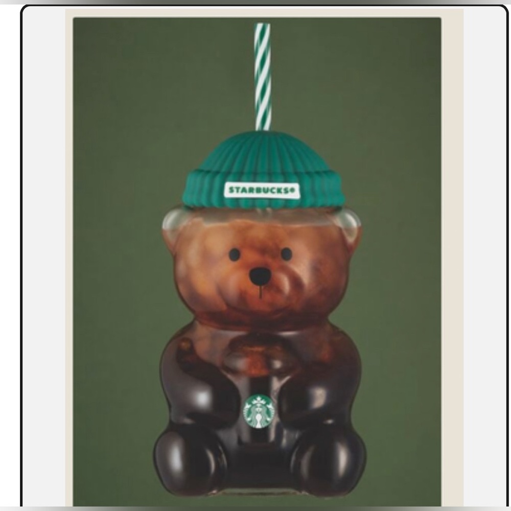 Starbucks Merrython Bearista Glass Cold Cup – NIB White Box, Limited Edition
